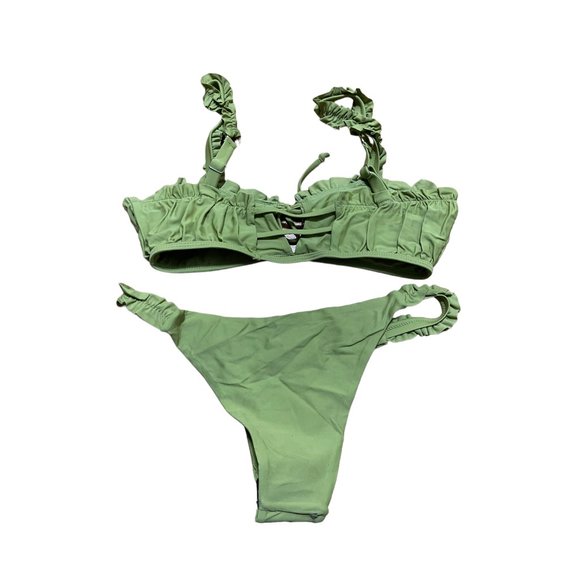 ✨NEW Zaful Green Bikini SIZE Large US 8 - Picture 2 of 4